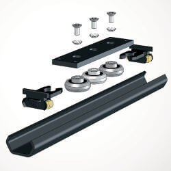 TEN Cam Roller Linear Guide Assembly Exploded View