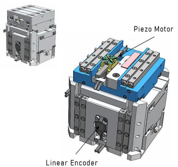 LL10 piezo motor inside an XYZ stage